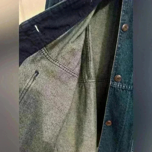 Like New Denim Unlined Chore Coat L - Picture 3 of 7